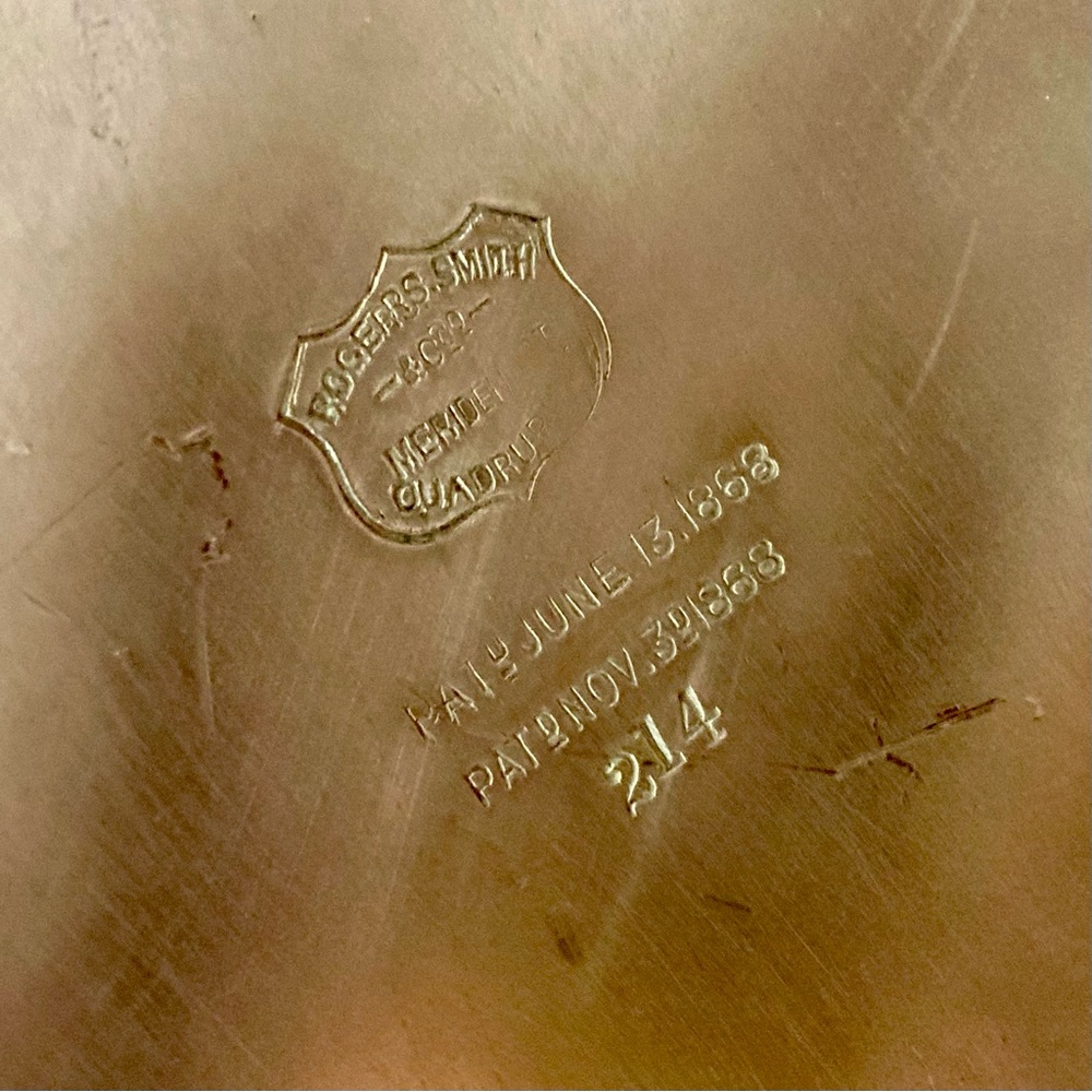 1868 Rogers & Smith Co. Antique Engraved Silver Plate Insulated Water‎ Pitcher - Picture 6 of 12